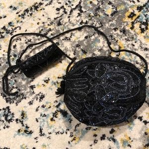 Vintage Beaded Purse w/Lipstick holder. Cross body